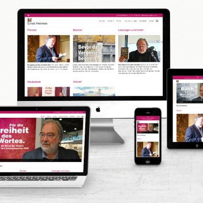 Internetauftritt Schriftsteller Ernst Heimes | CMS | Responsives Web-Design